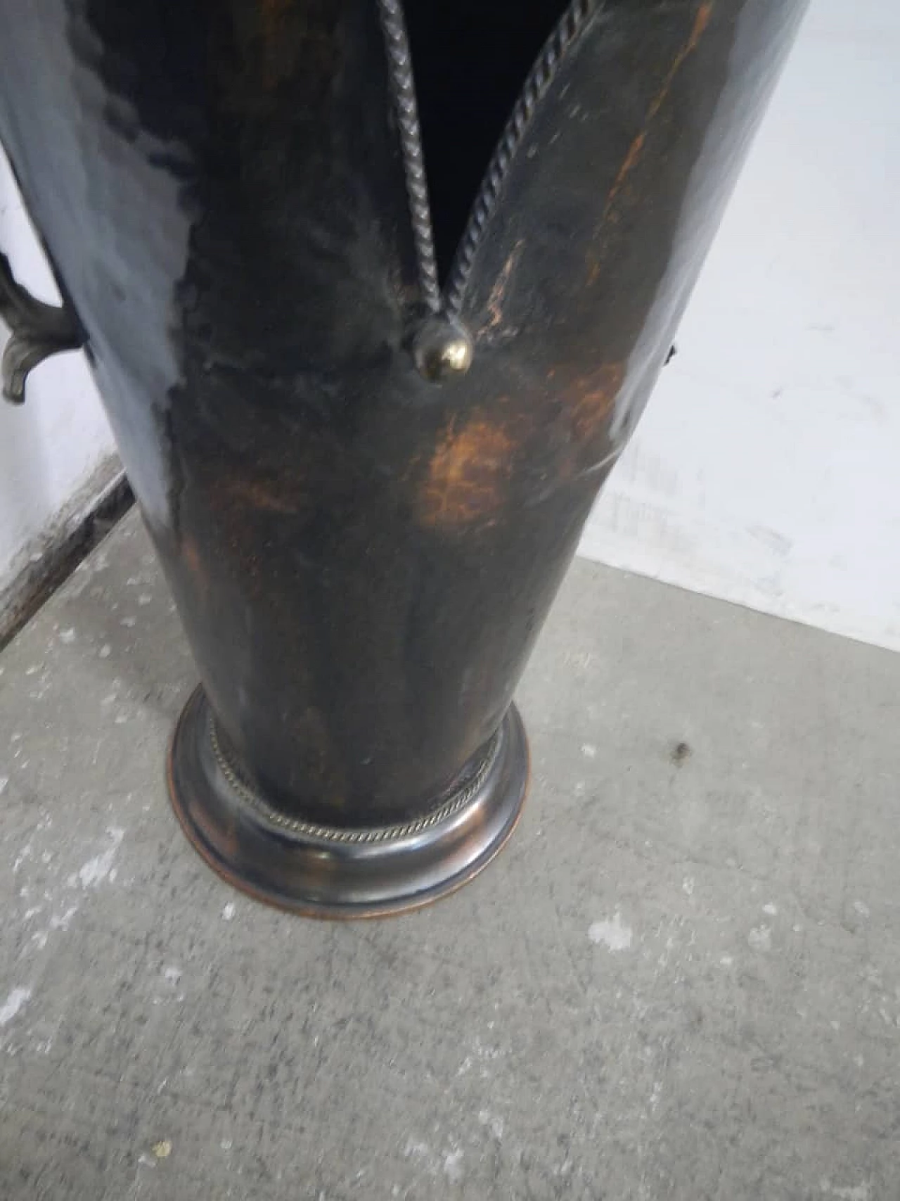 Painted copper umbrella stand, 1950s 6