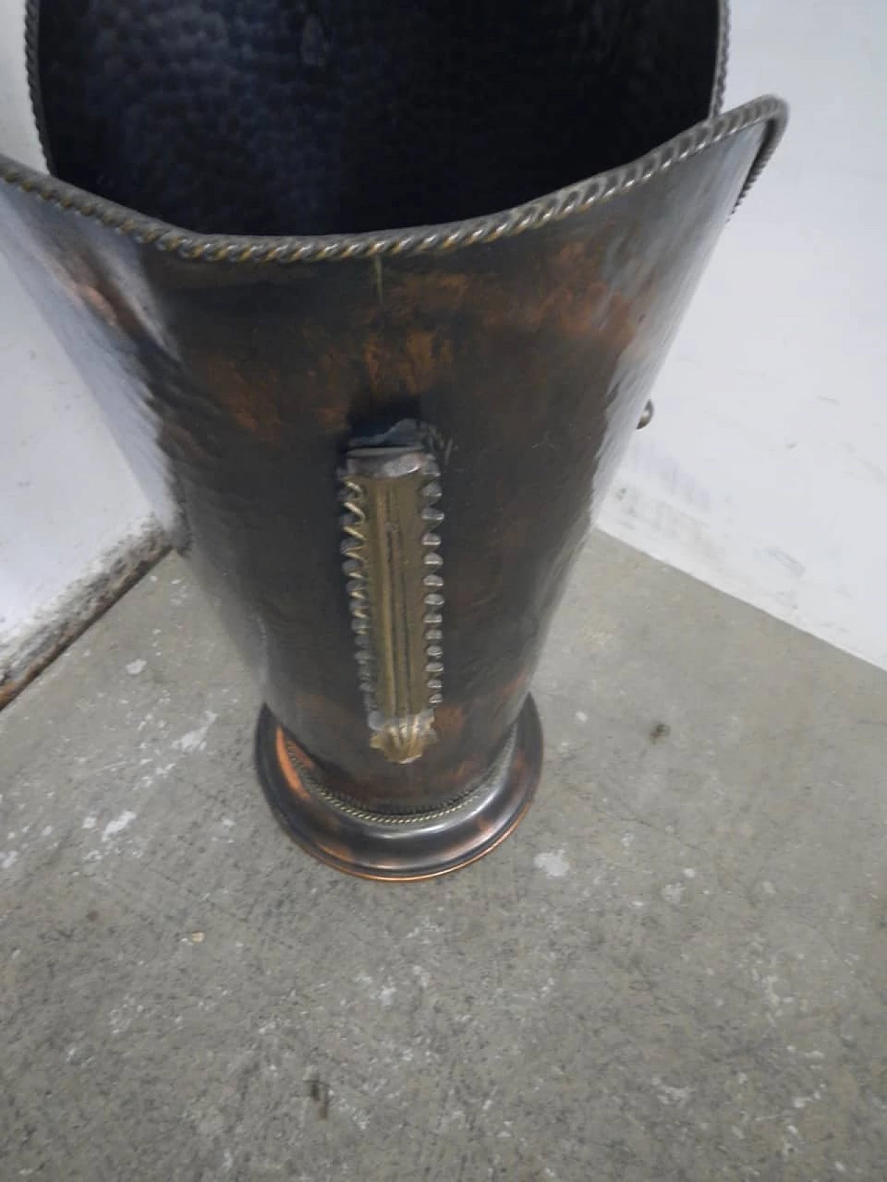 Painted copper umbrella stand, 1950s 8