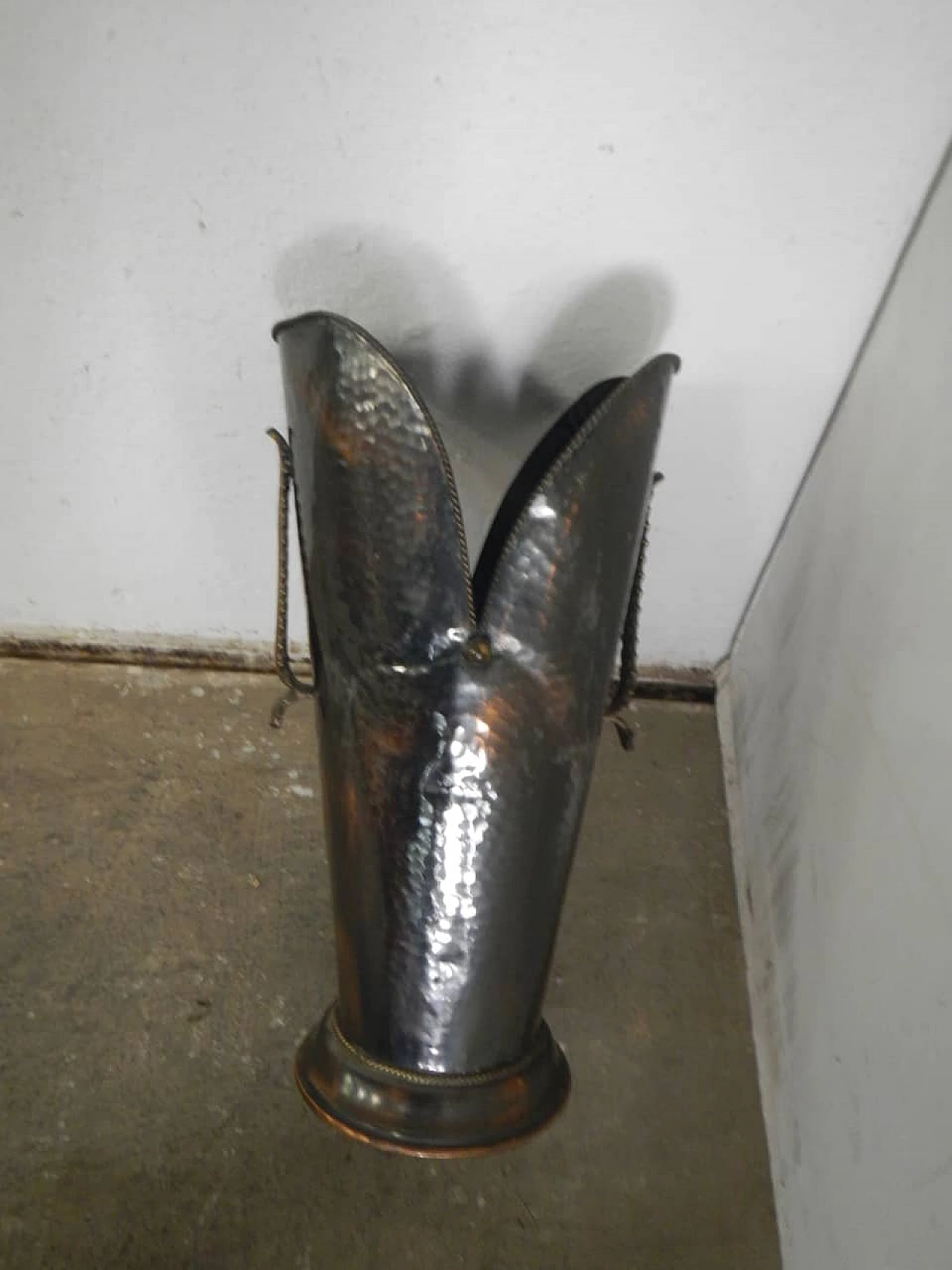 Painted copper umbrella stand, 1950s 9