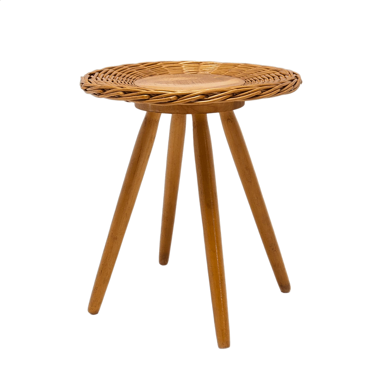 Wicker stool by Jan Kalous for ÚLUV, 1960s 13
