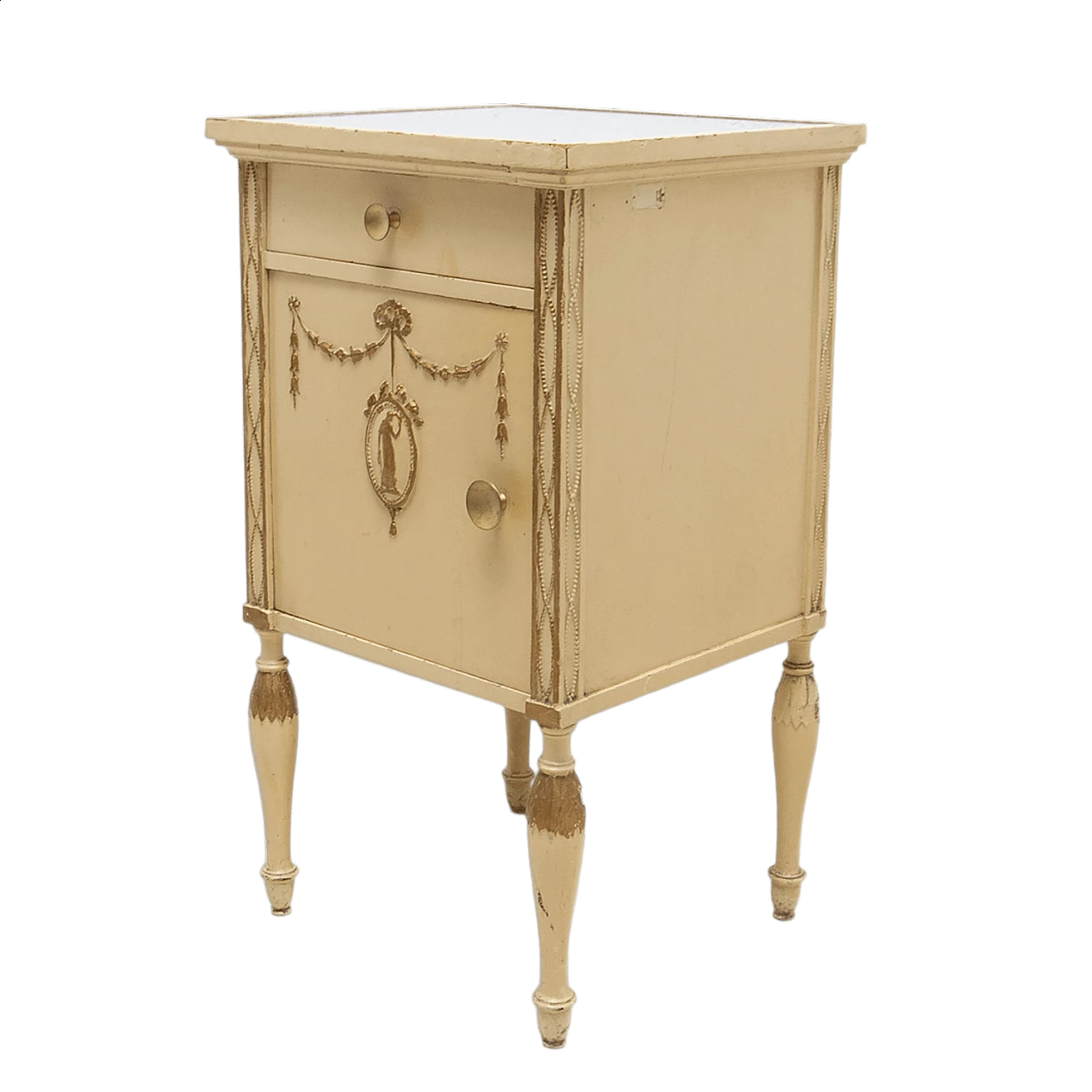 Comodino in legno e vetro per Portois & Fix, '900 17