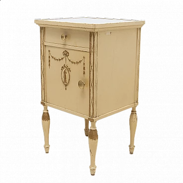 Comodino in legno e vetro per Portois & Fix, '900