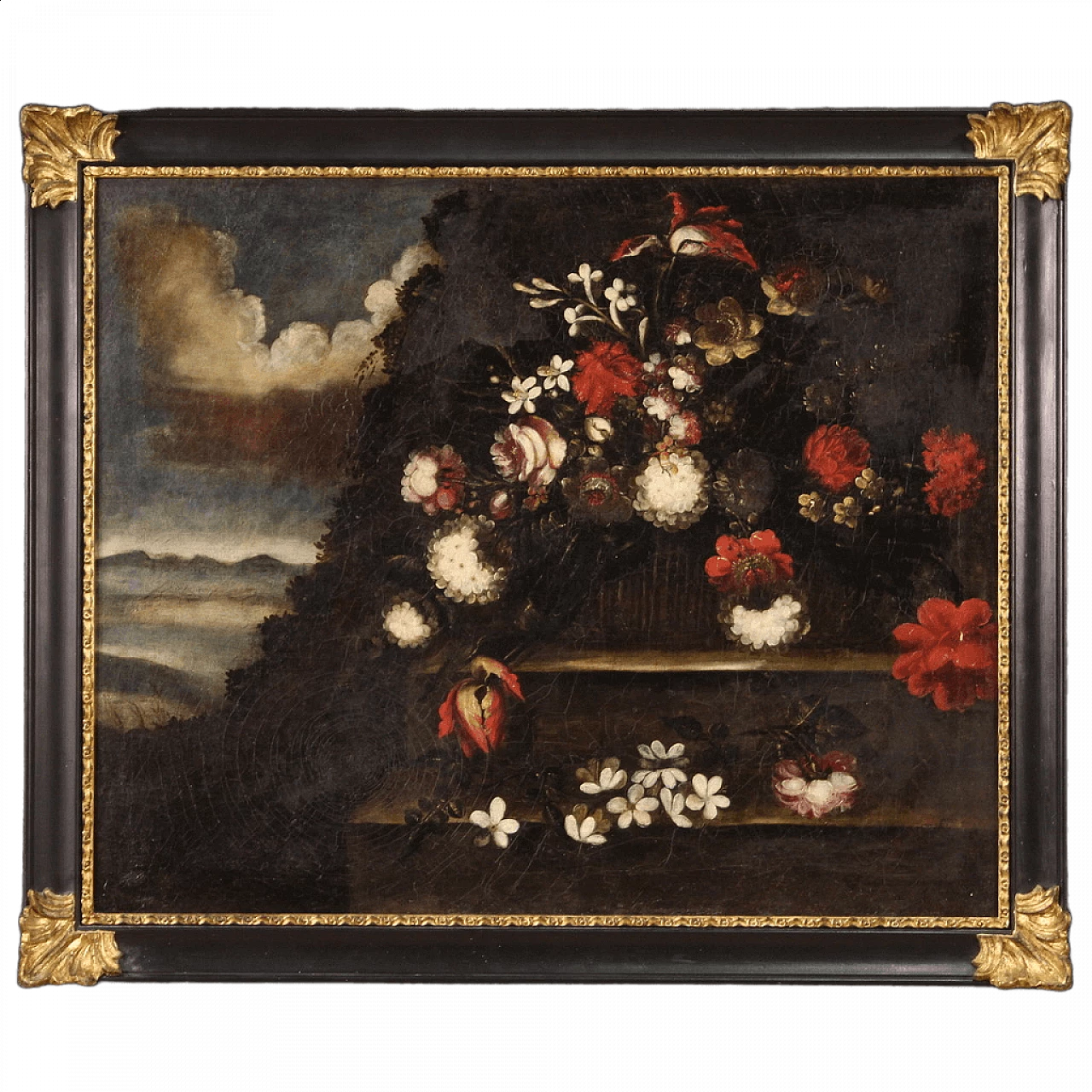 Still life with flowers, oil on canvas, early 18th century 13