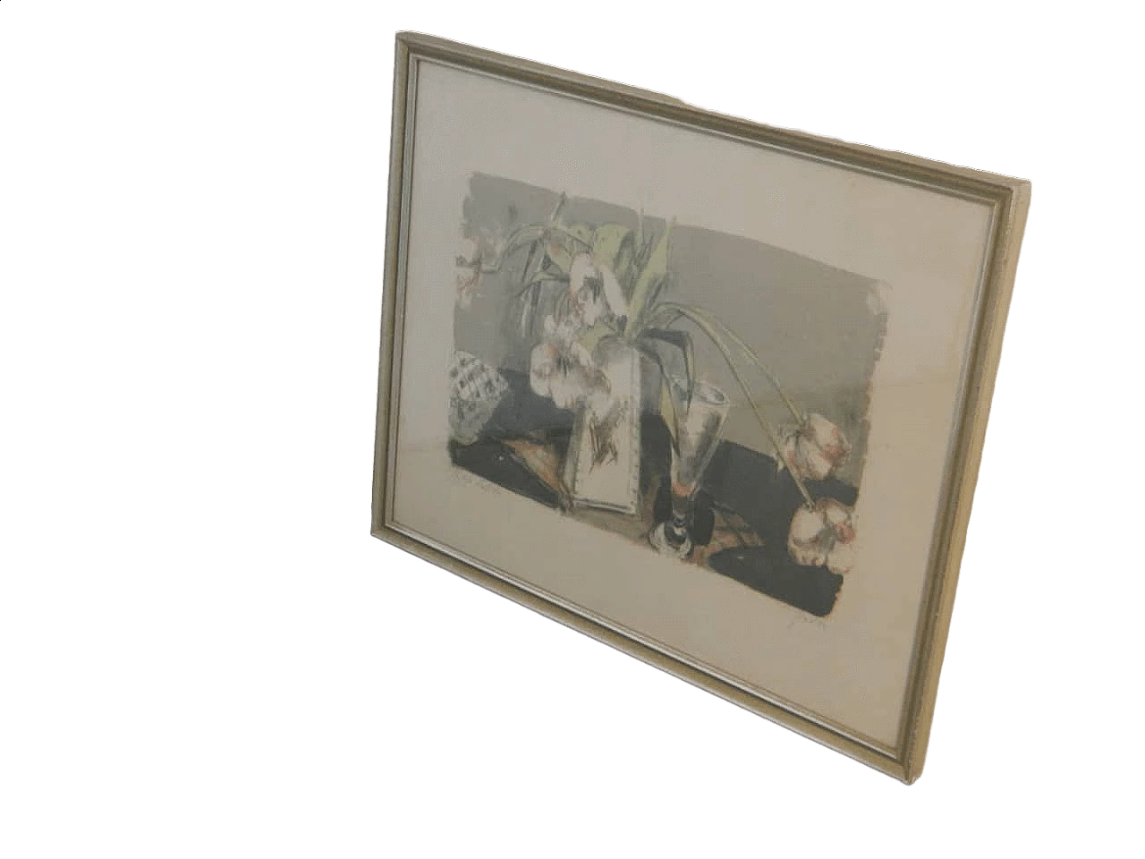 Vaso di fiori, acquerello, anni '60 12