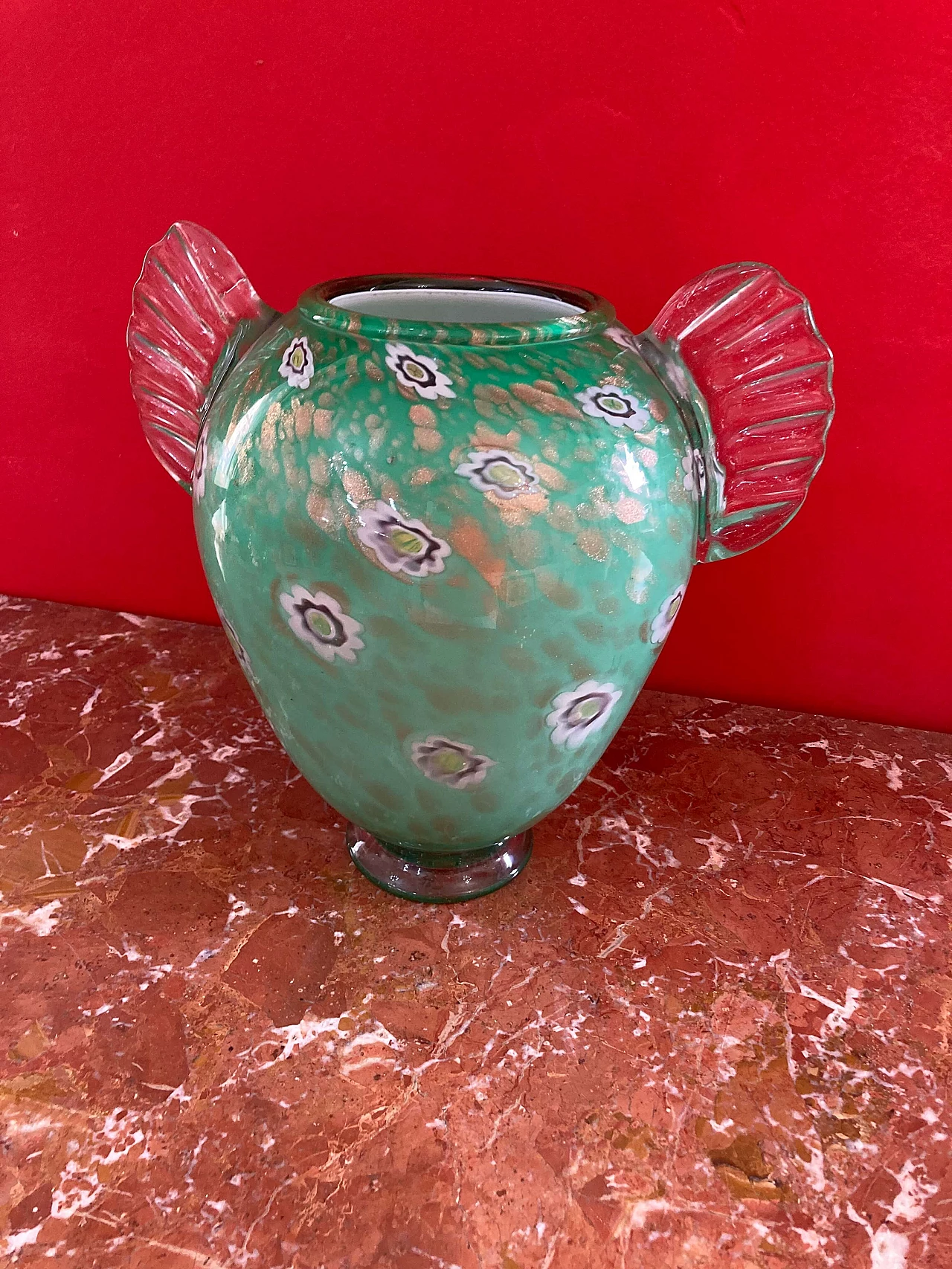Vaso in vetro di Murano di Fratelli Toso, anni '60 1