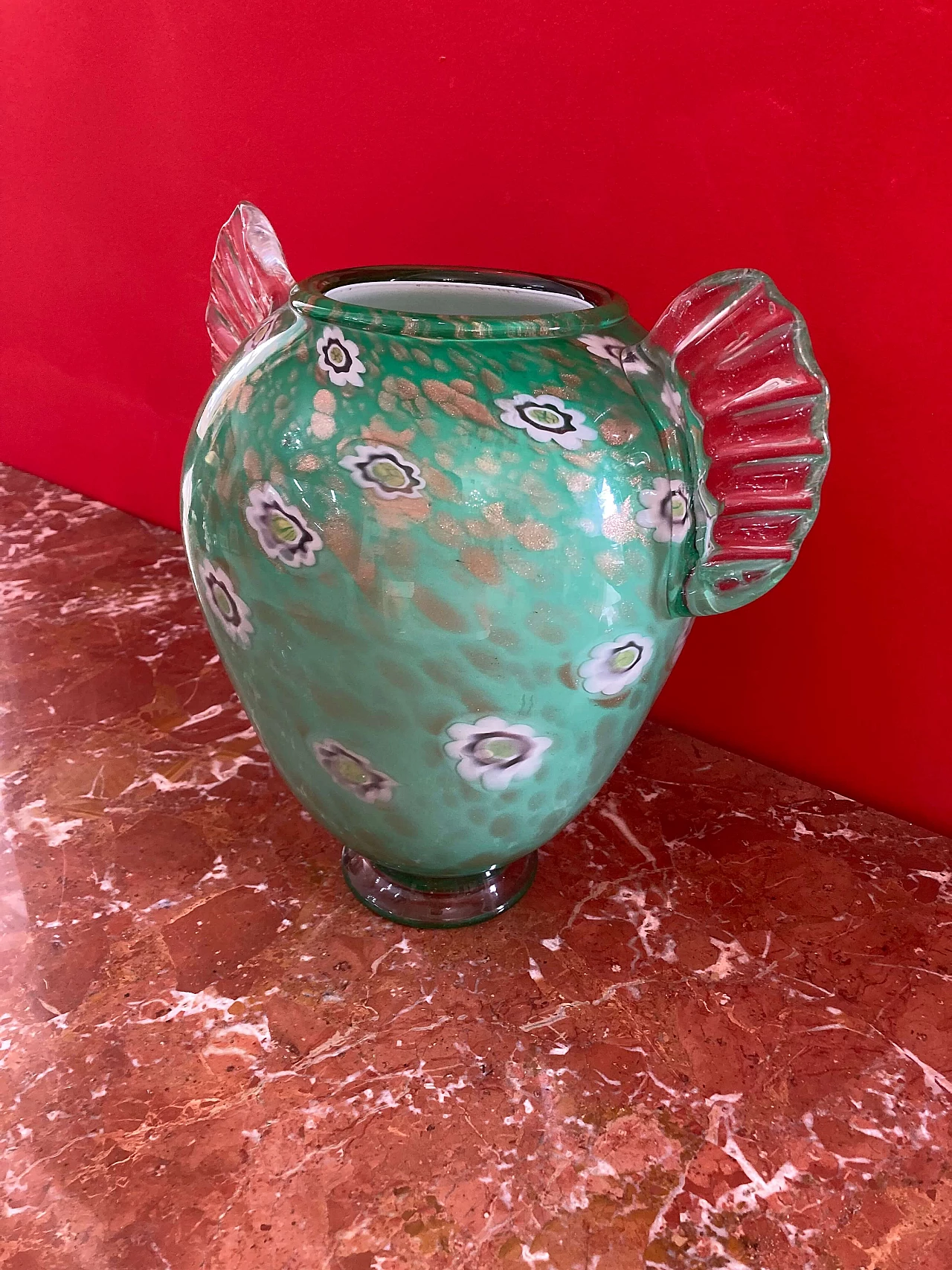 Vaso in vetro di Murano di Fratelli Toso, anni '60 3