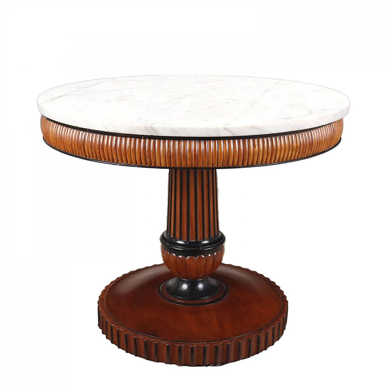 Charles X cherrywood round table, 19th century 1