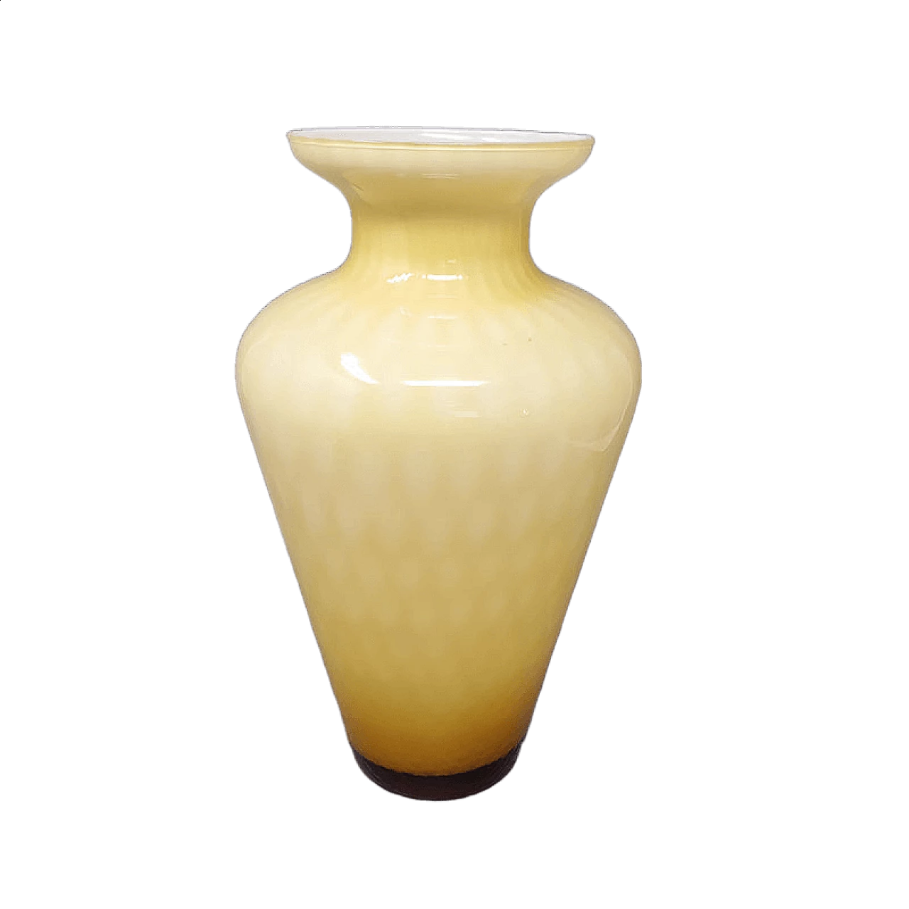 Vaso in vetro di Murano beige, anni '60 9