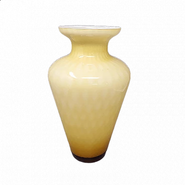 Vaso in vetro di Murano beige, anni '60