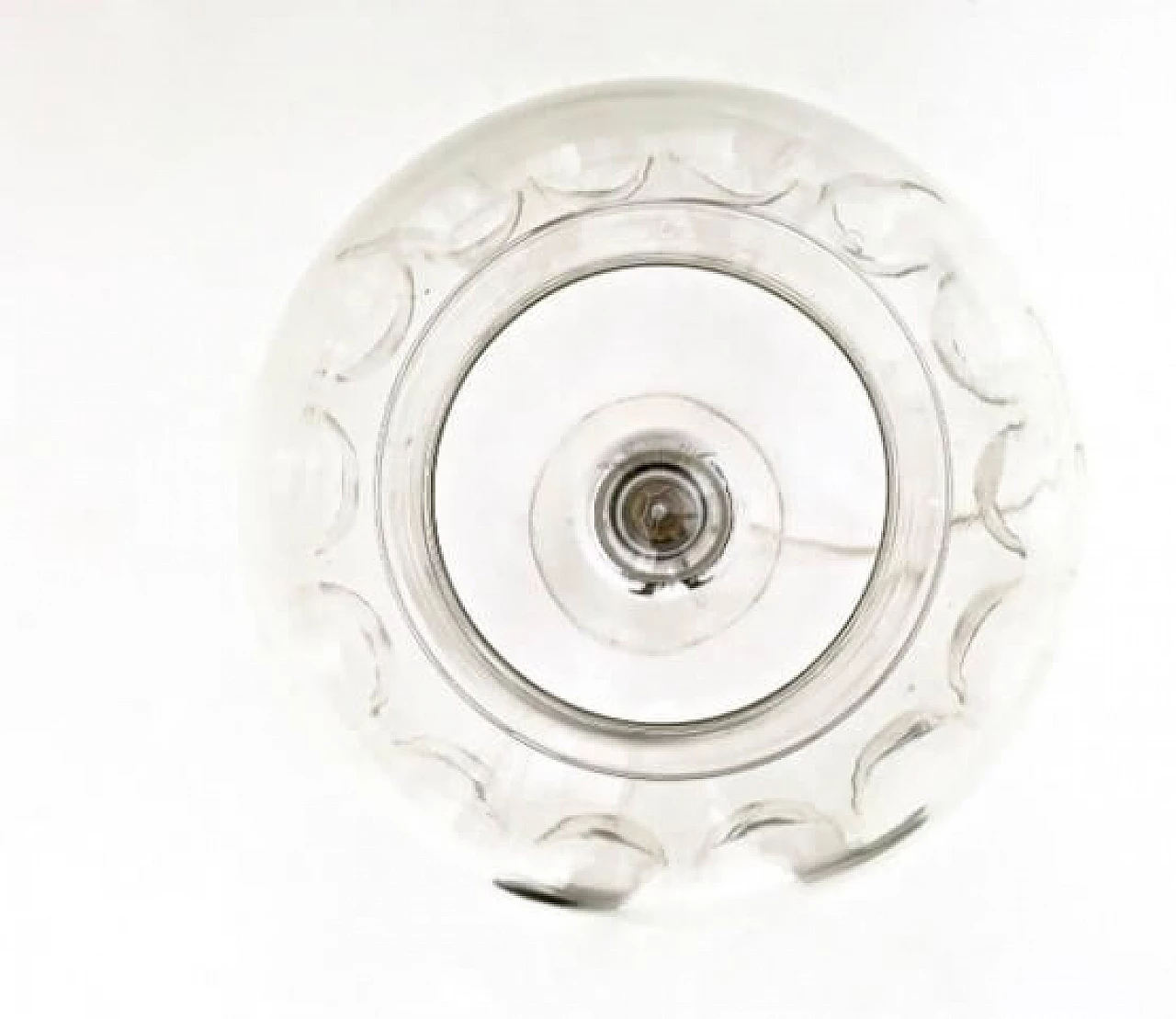 Steel and transparent Murano glass table lamp, 1970s 6