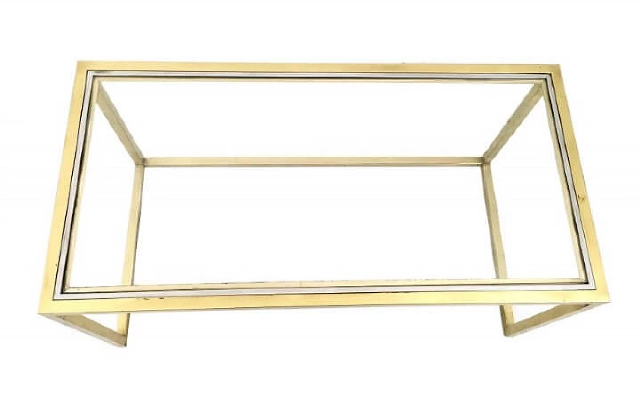 3 Brass, steel and glass nesting tables by Romeo Rega, 1970s 3
