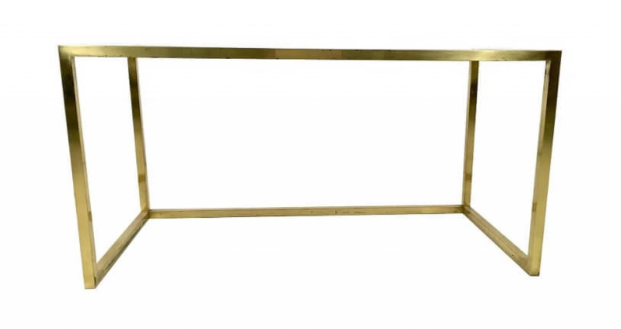 3 Brass, steel and glass nesting tables by Romeo Rega, 1970s 8