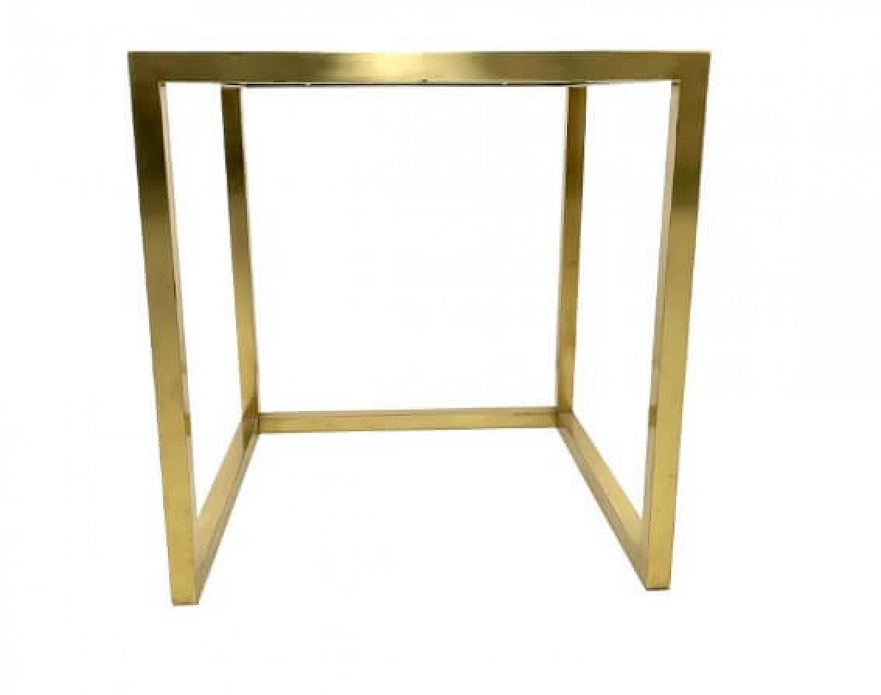 3 Brass, steel and glass nesting tables by Romeo Rega, 1970s 10
