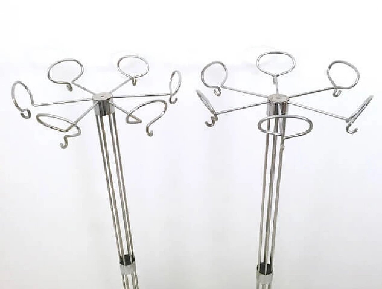 Chromed metal coat rack by Valenti, 1960s 2