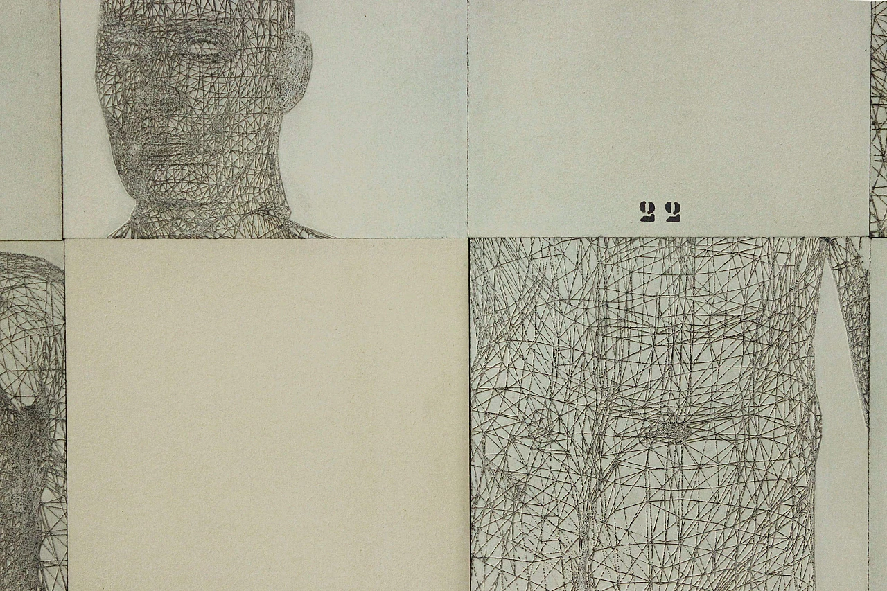 Stefano Bersani, Rilievo di scansione anatomica su legno laccato Labisci Bersani, metallo, acrilico, lacca, 2014 7