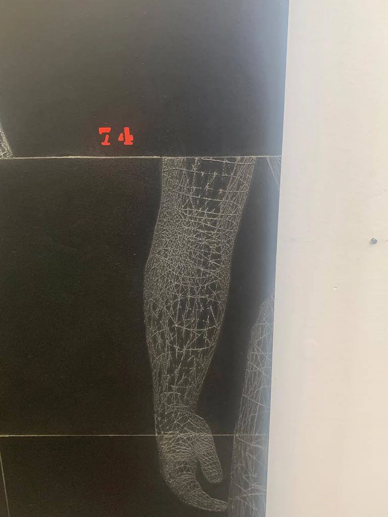 Stefano Bersani, Scansione anatomica, rilievo su legno laccato nero, 2014 6