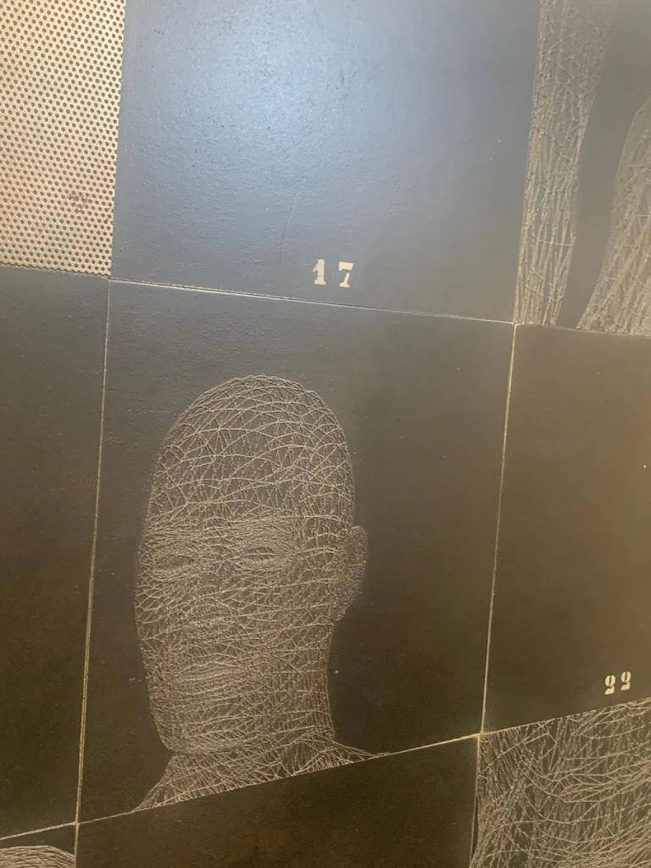 Stefano Bersani, Scansione anatomica, rilievo su legno laccato nero, 2014 10