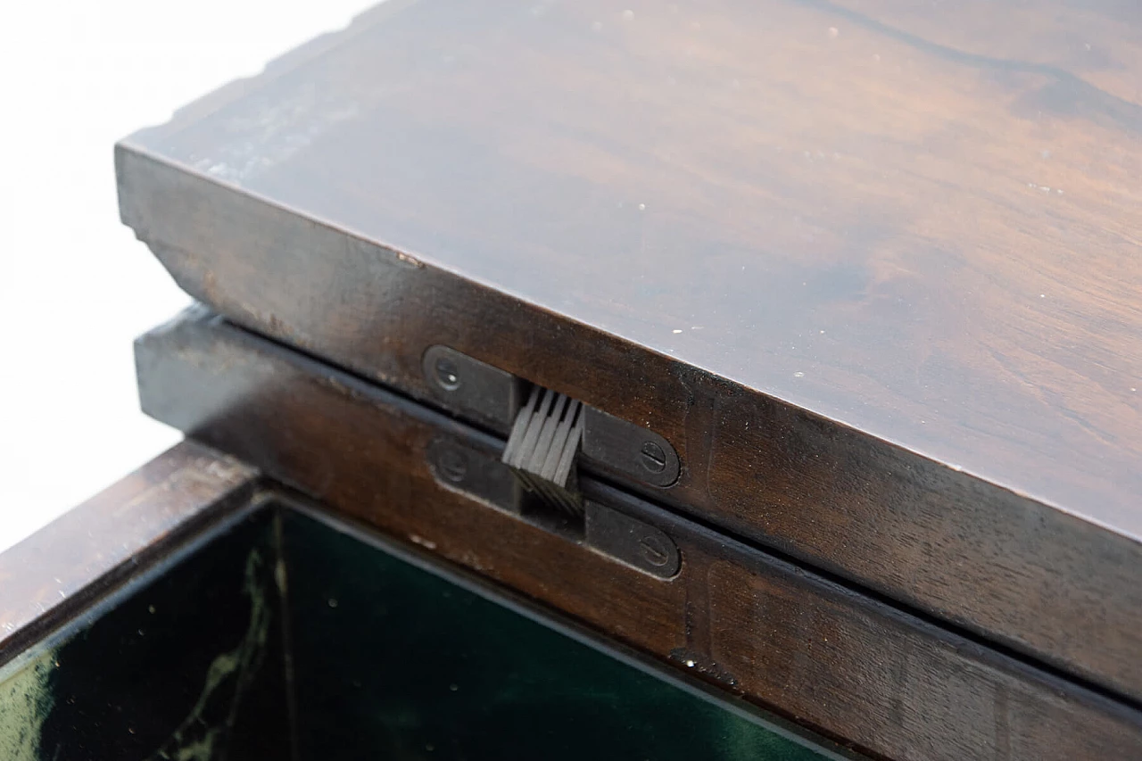 Art Decò walnut bar cabinet with flap drawer, 1930s 8