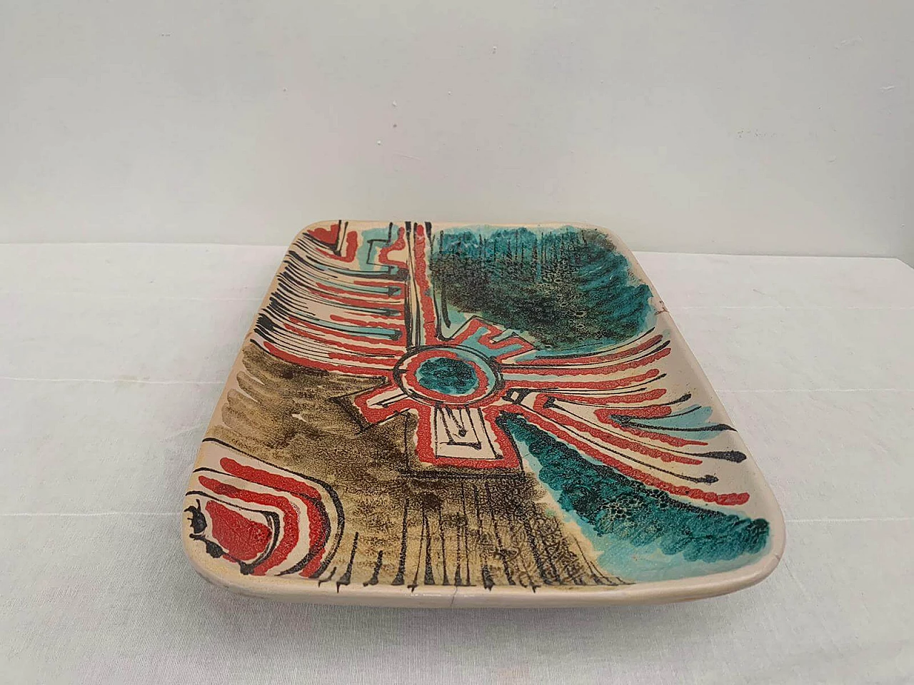 Svuotatasche in ceramica policroma per Piccinini, anni '60 2