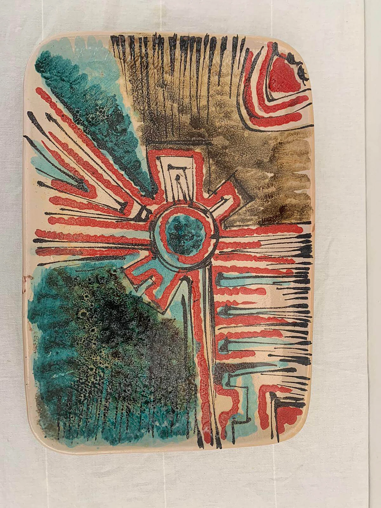 Svuotatasche in ceramica policroma per Piccinini, anni '60 6