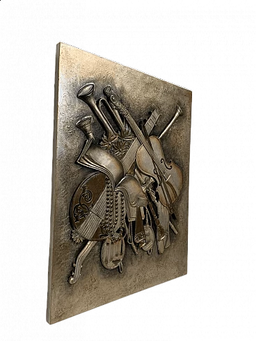 Attra wall decoration in carved resin on wood by Lam Lee, 1990s