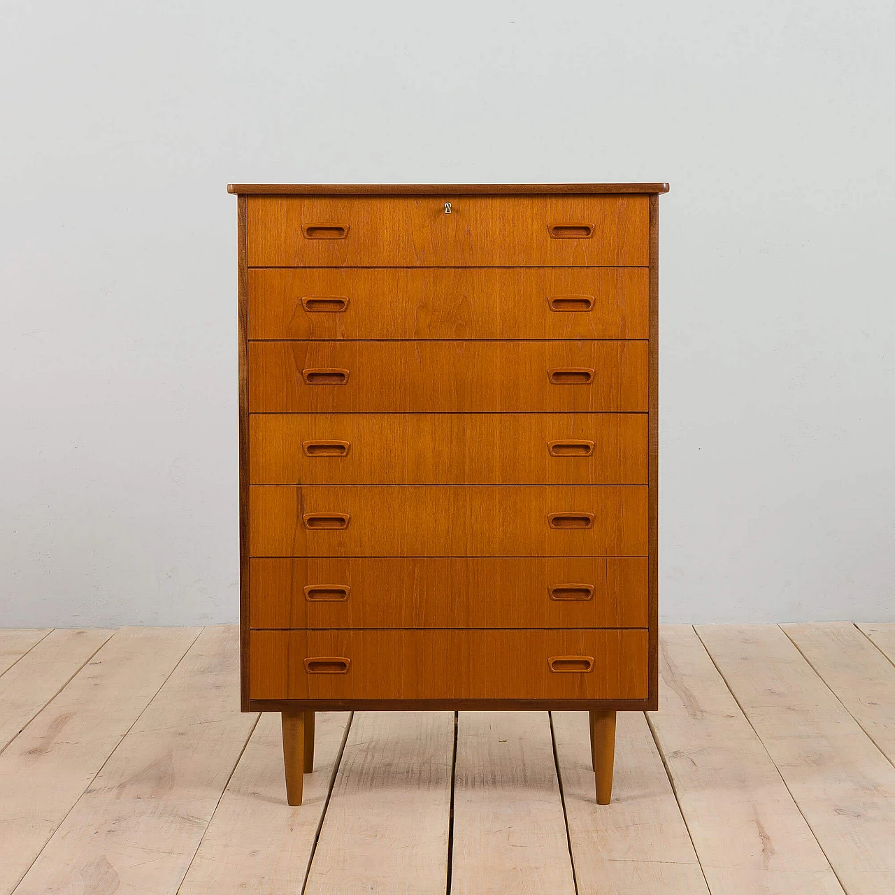 Scandinavian teak dresser with 7 drawers, 1960s 3