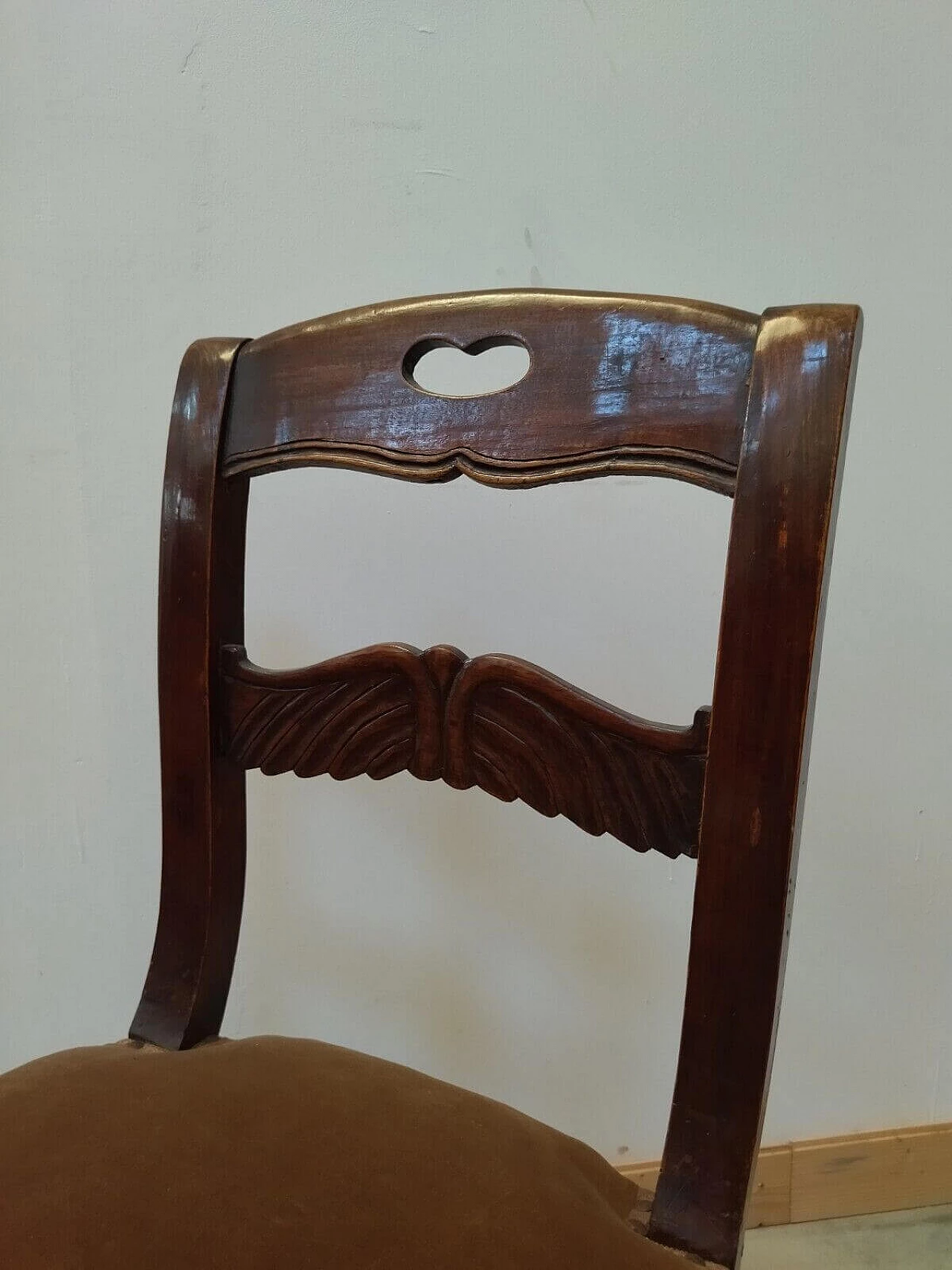 6 Empire-style walnut chairs, early 19th century 9