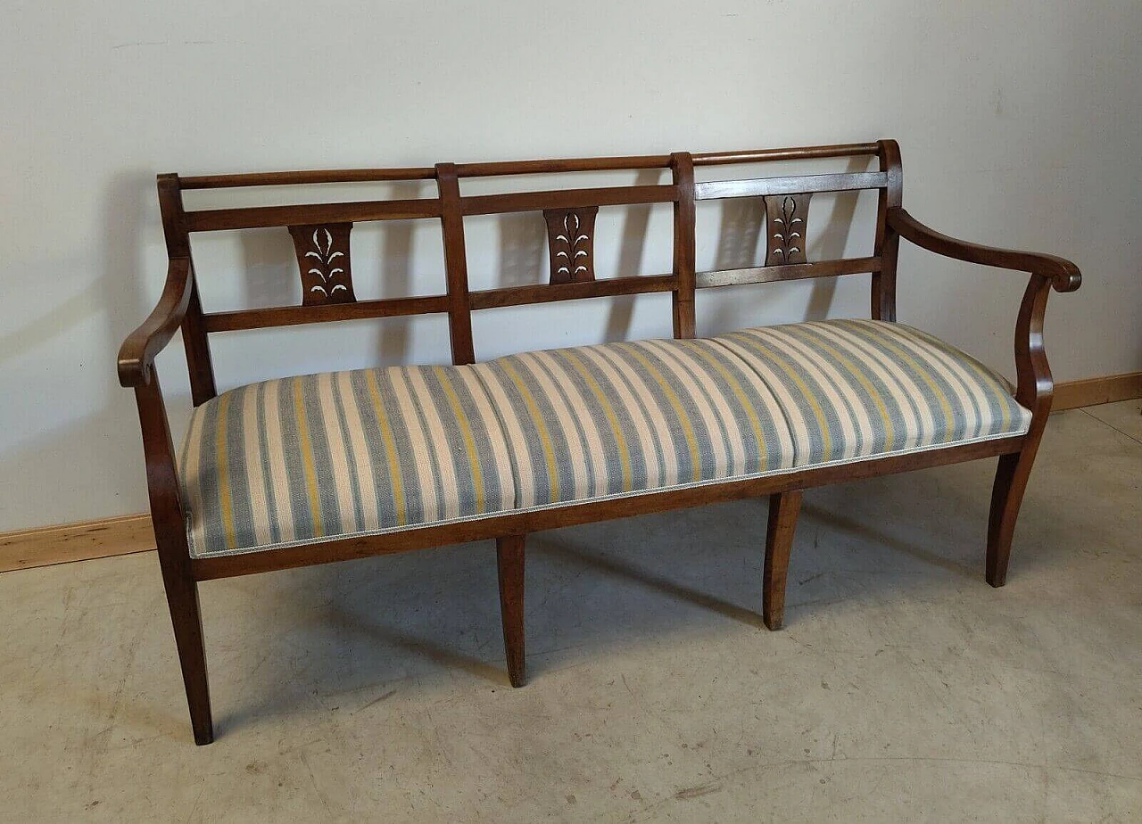 Empire walnut sofa, early 19th century 2