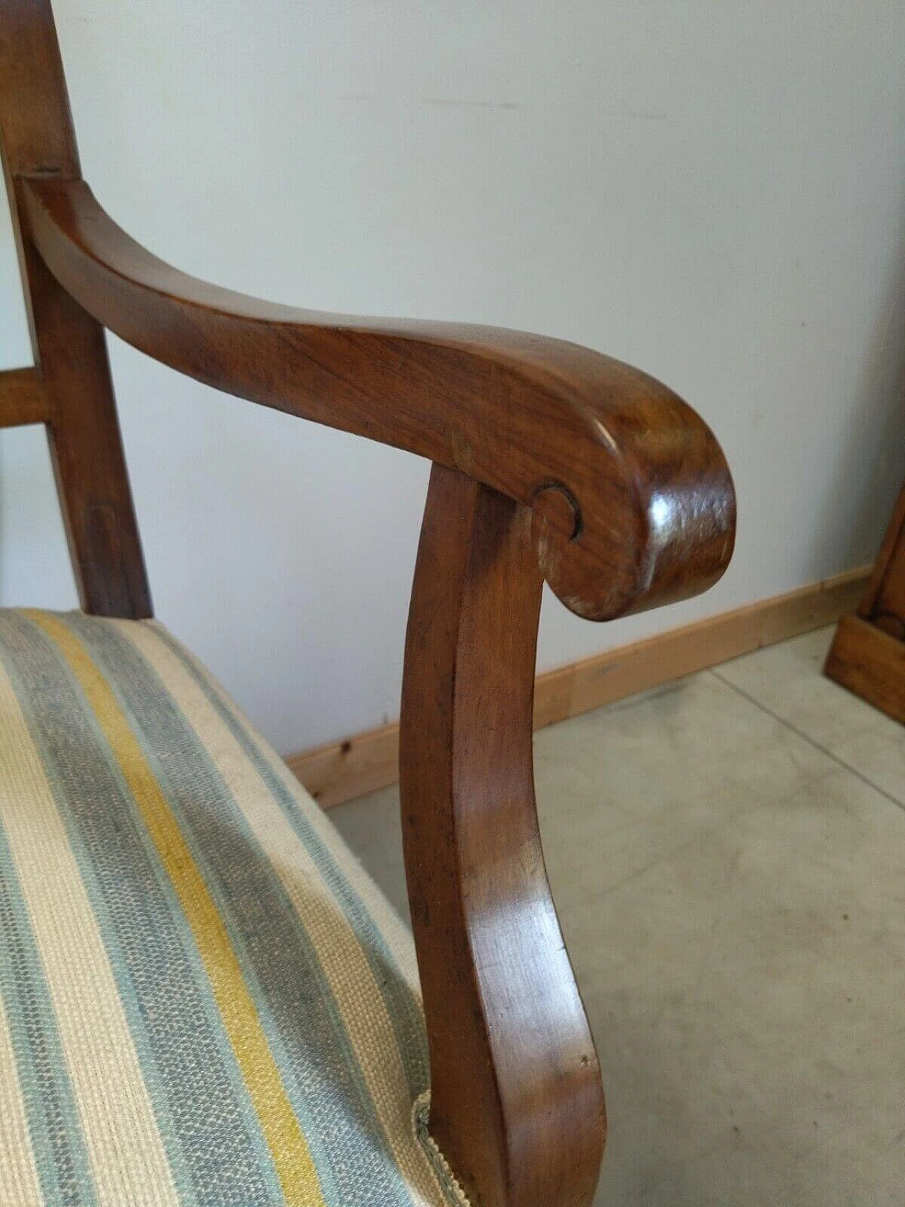 Divano Impero in noce, primo '800 5