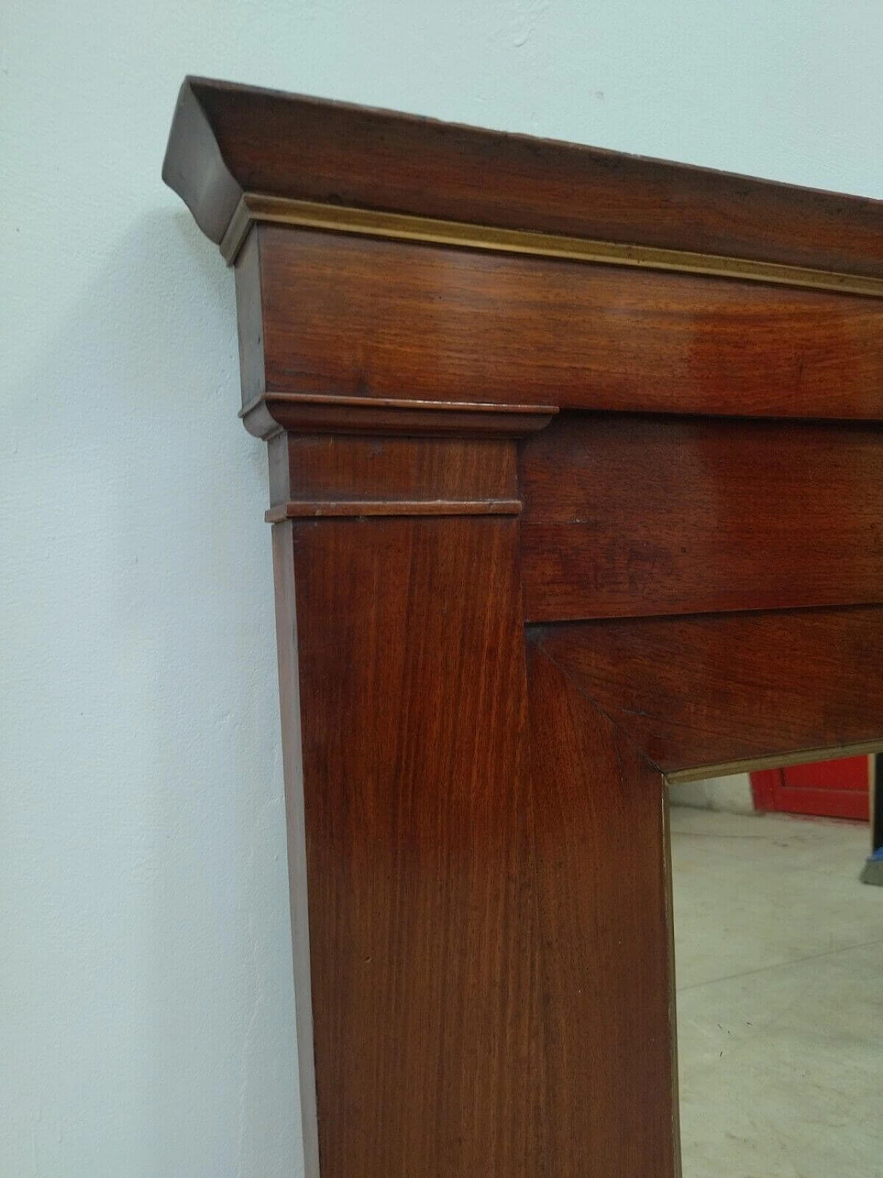 Specchiera o caminiera Impero in noce, primo '800 4