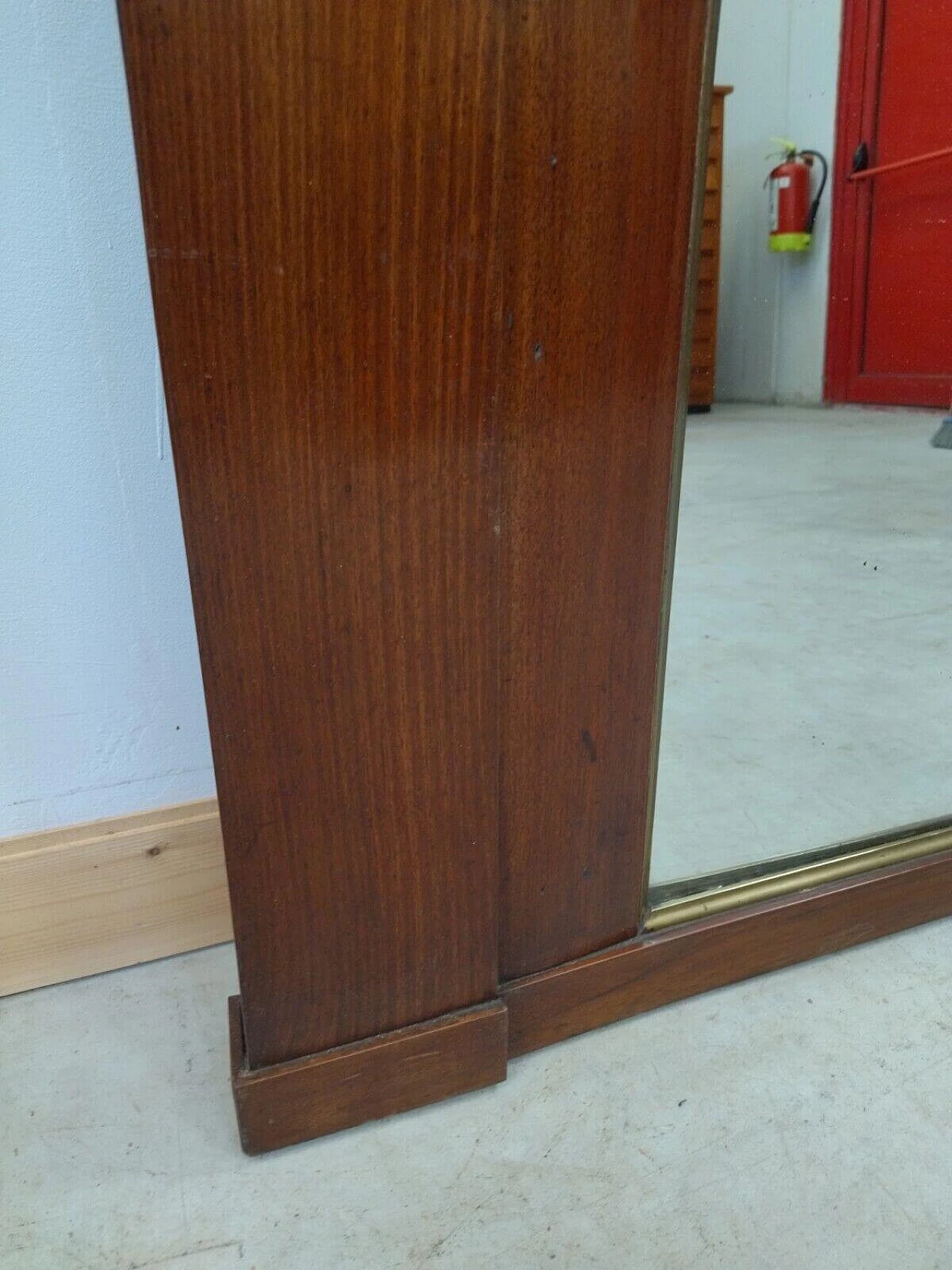 Specchiera o caminiera Impero in noce, primo '800 5