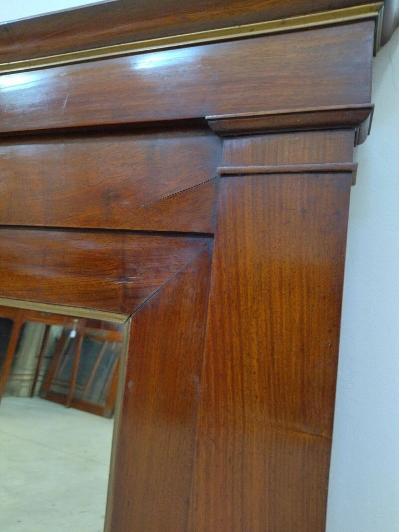 Specchiera o caminiera Impero in noce, primo '800 7