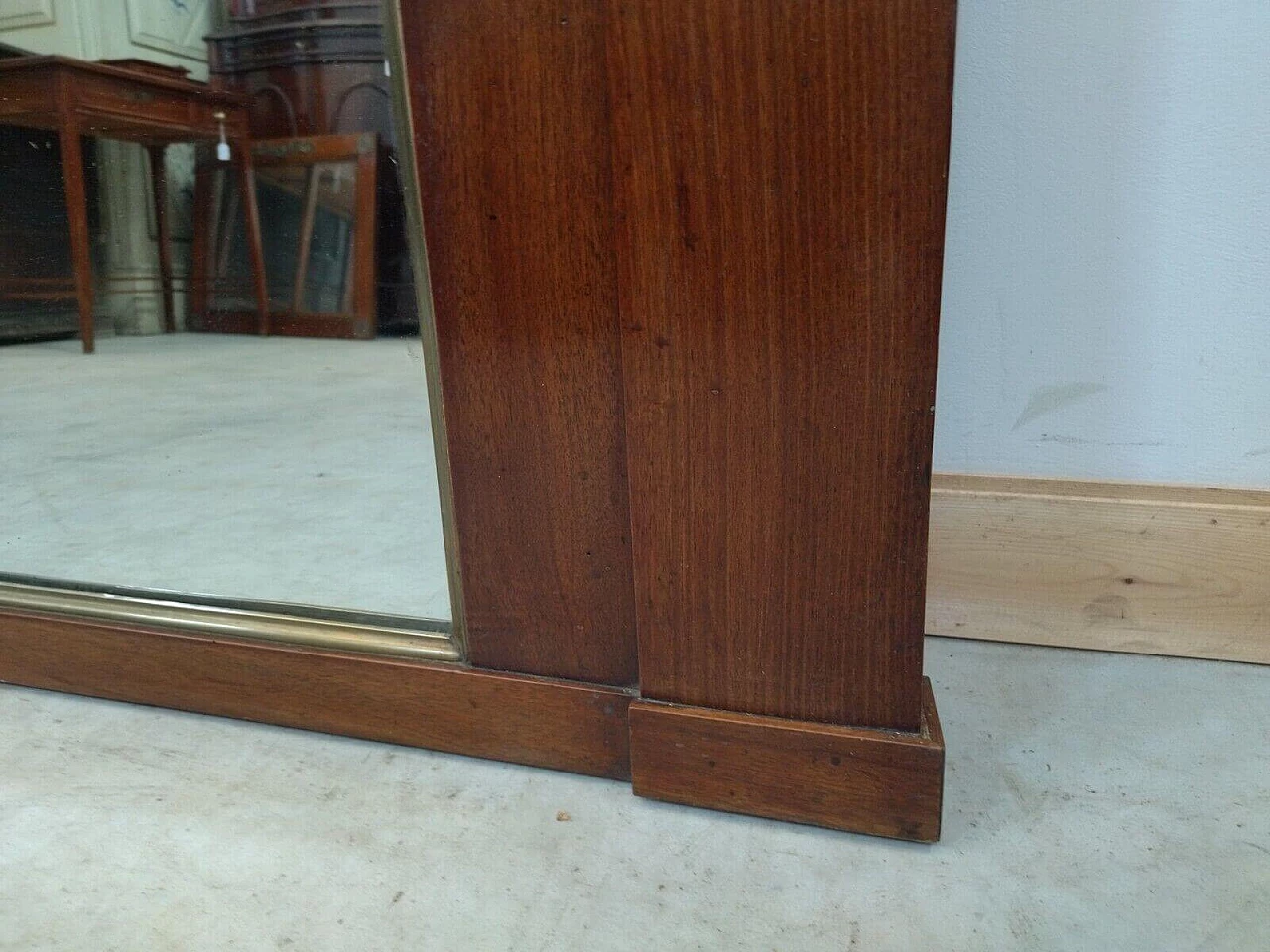 Specchiera o caminiera Impero in noce, primo '800 8