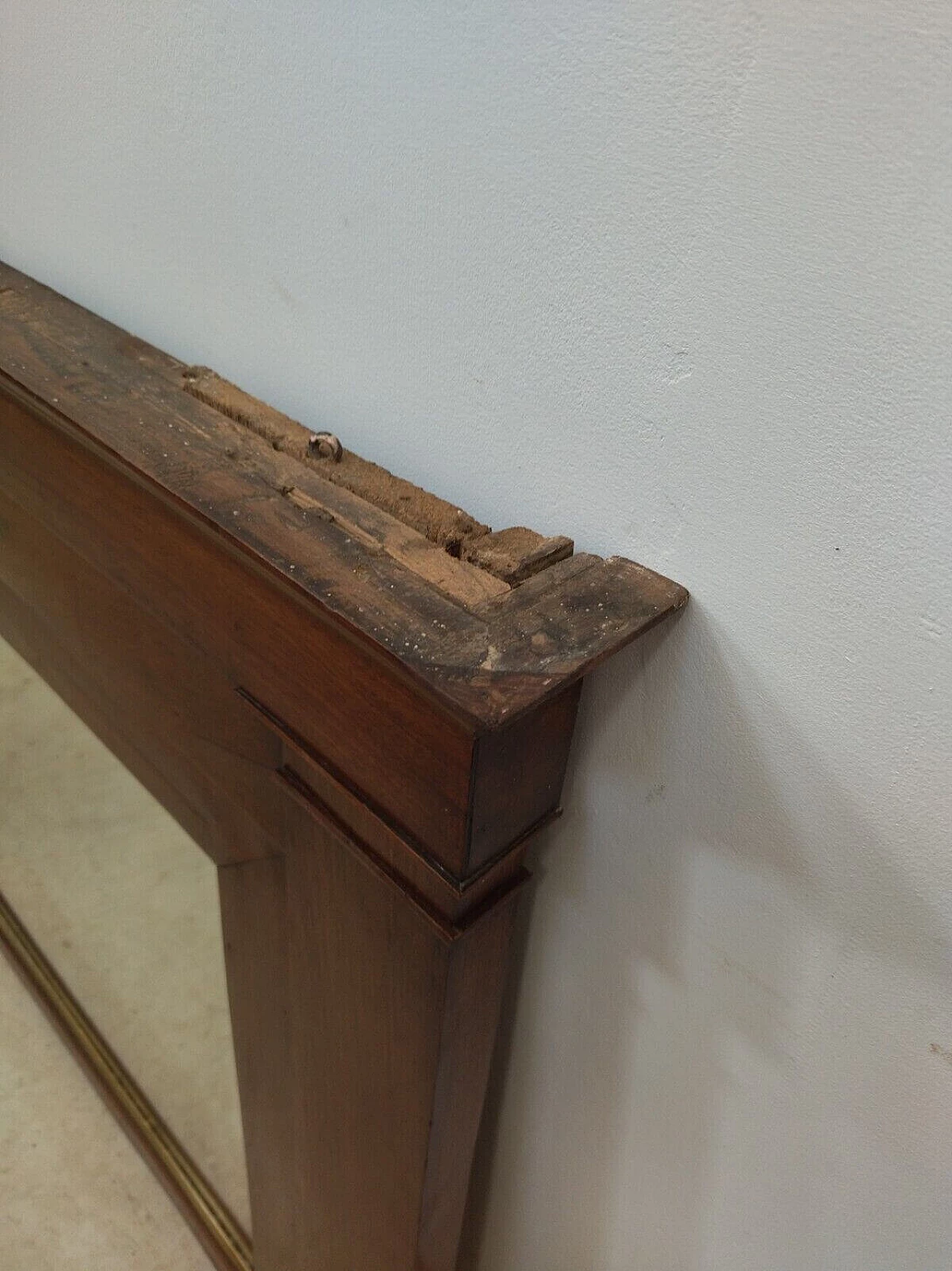 Specchiera o caminiera Impero in noce, primo '800 9