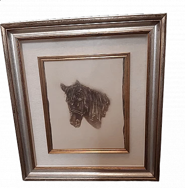 Gregorio Mancino, Cavallo, dipinto su pelle, 1989