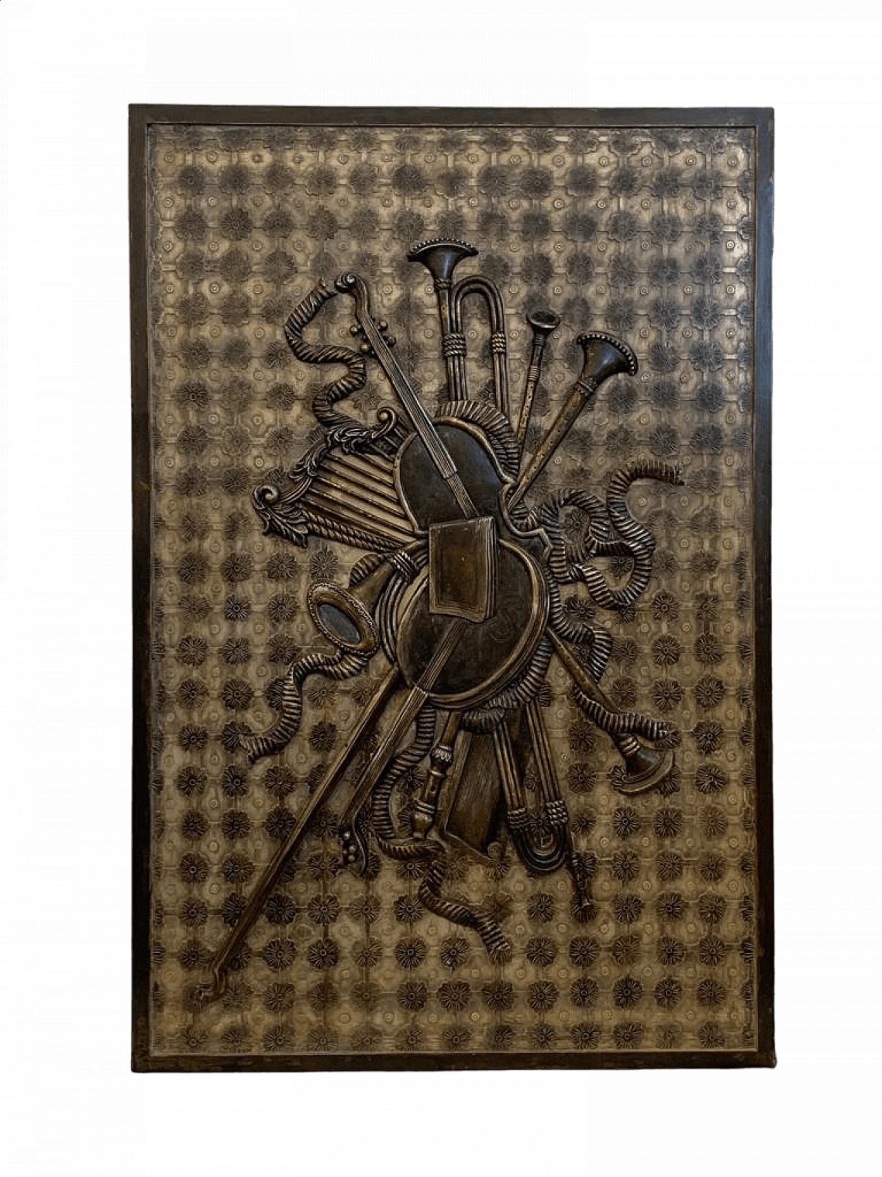 Decorative panel in carved resin on wood by Lam Lee, 1990s 11