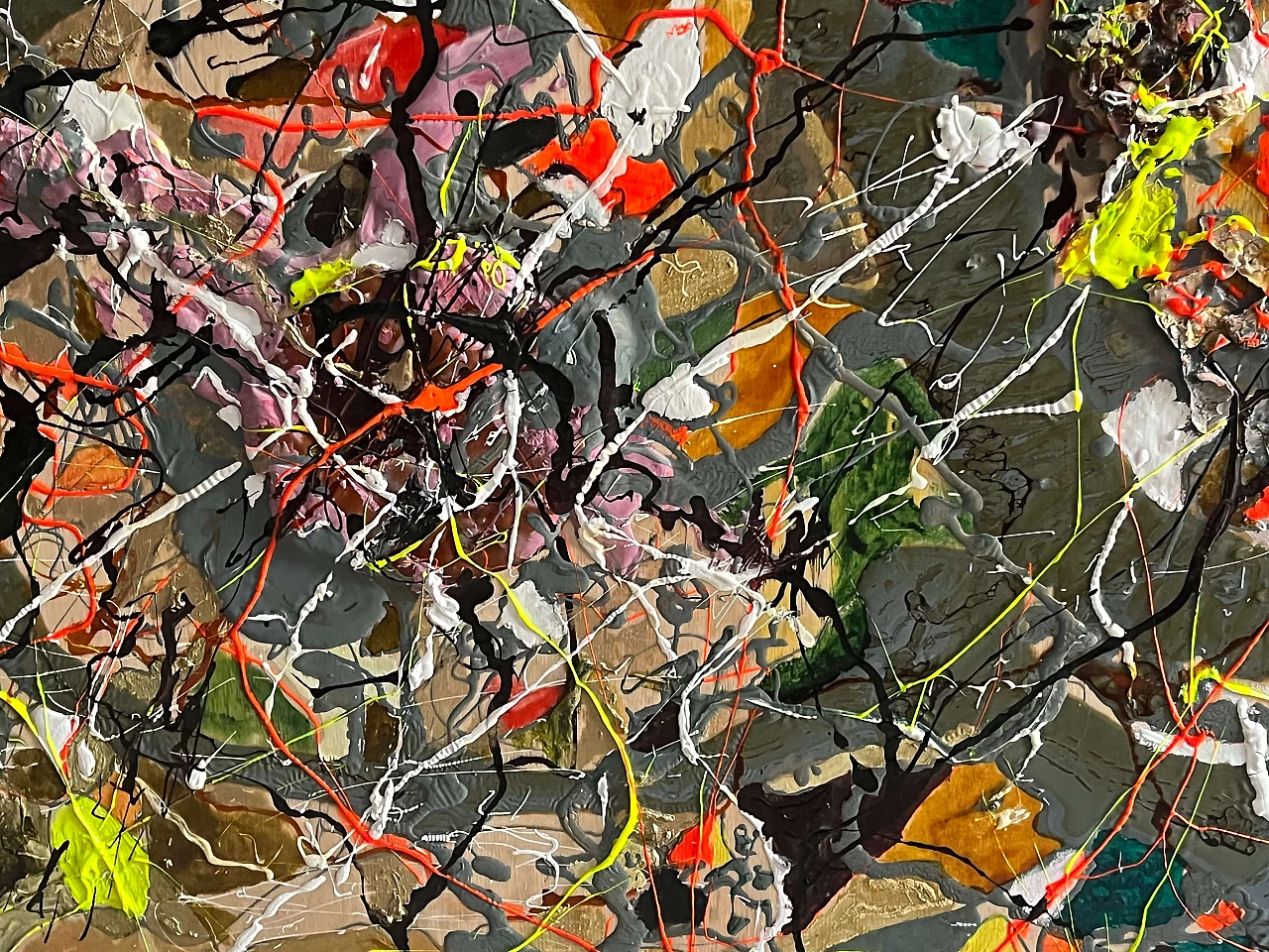 Bruno Carlino, Astrattismo nr. 1, dipinto a tempera e smalto su tavola, anni ‘2000 4