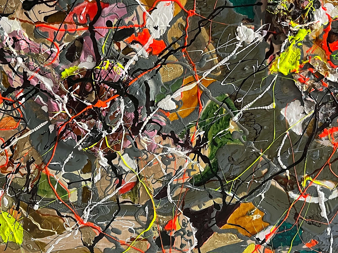 Bruno Carlino, Astrattismo nr. 1, dipinto a tempera e smalto su tavola, anni ‘2000 5