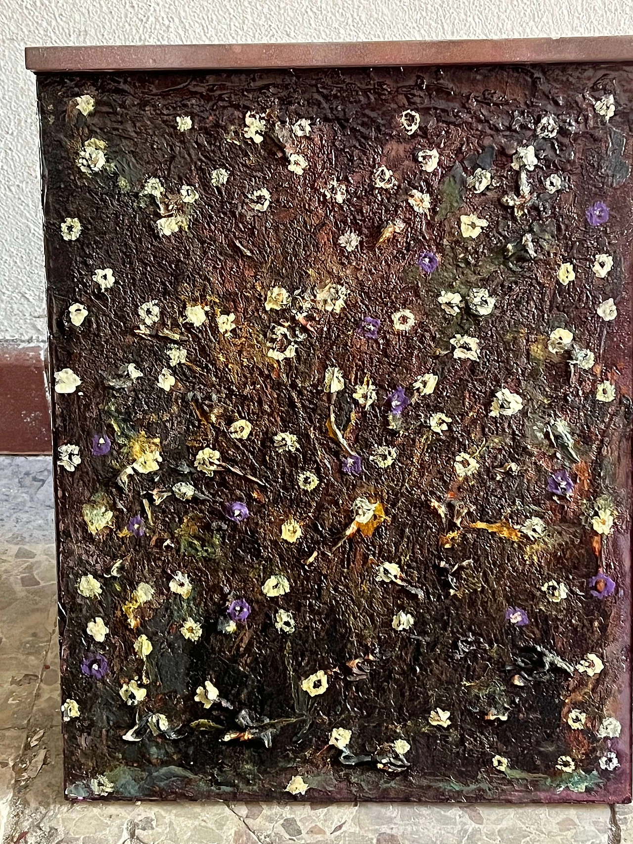 Bruno Carlino, Flowers, dipinto a tempera e smalto su tavola, anni ‘2000 1