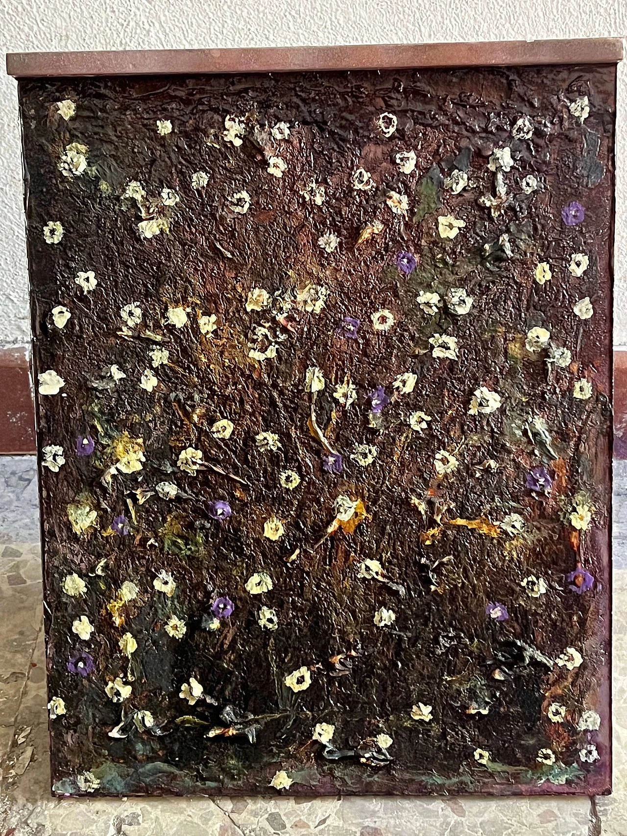 Bruno Carlino, Flowers, dipinto a tempera e smalto su tavola, anni ‘2000 2