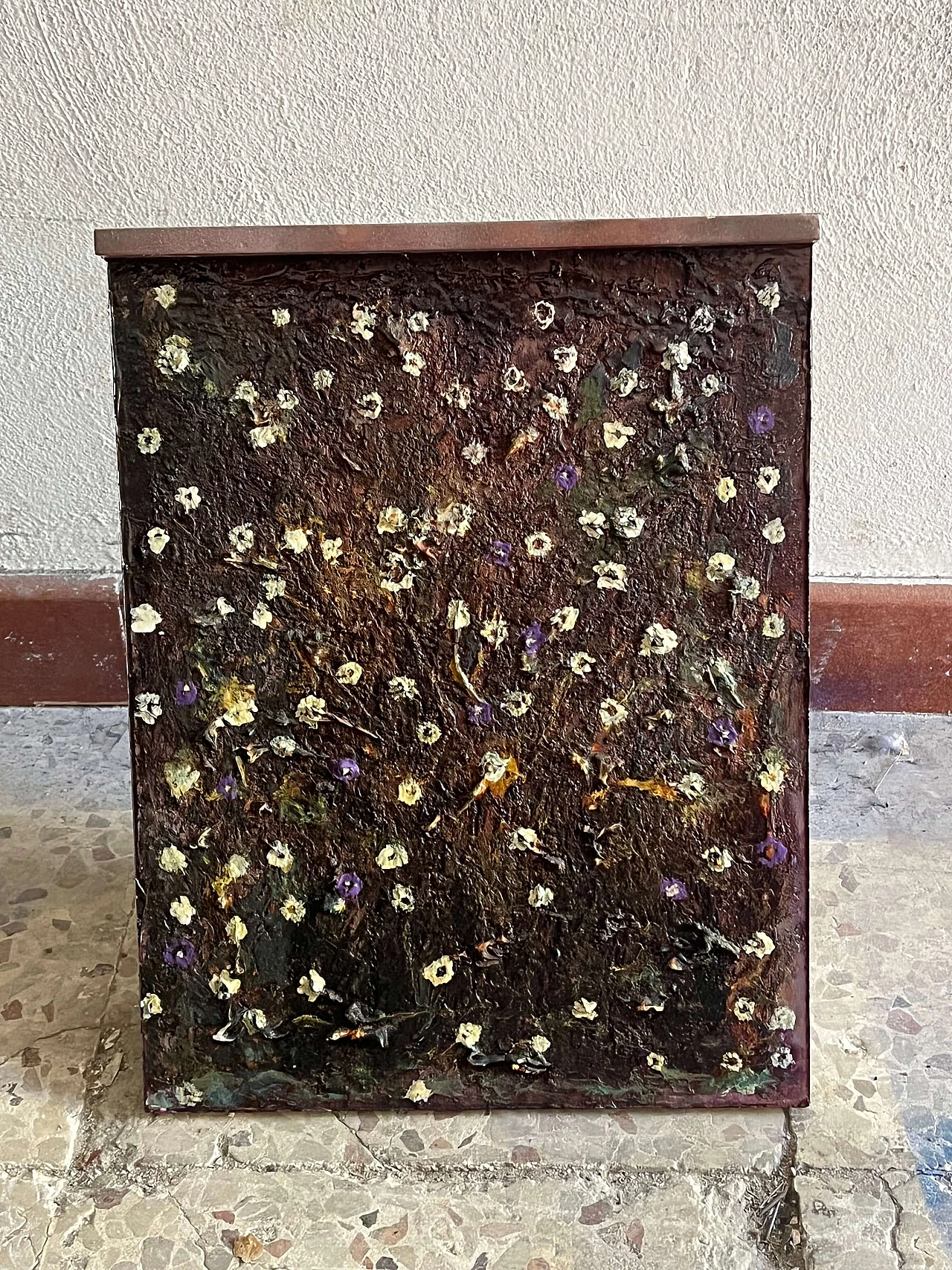 Bruno Carlino, Flowers, dipinto a tempera e smalto su tavola, anni ‘2000 3