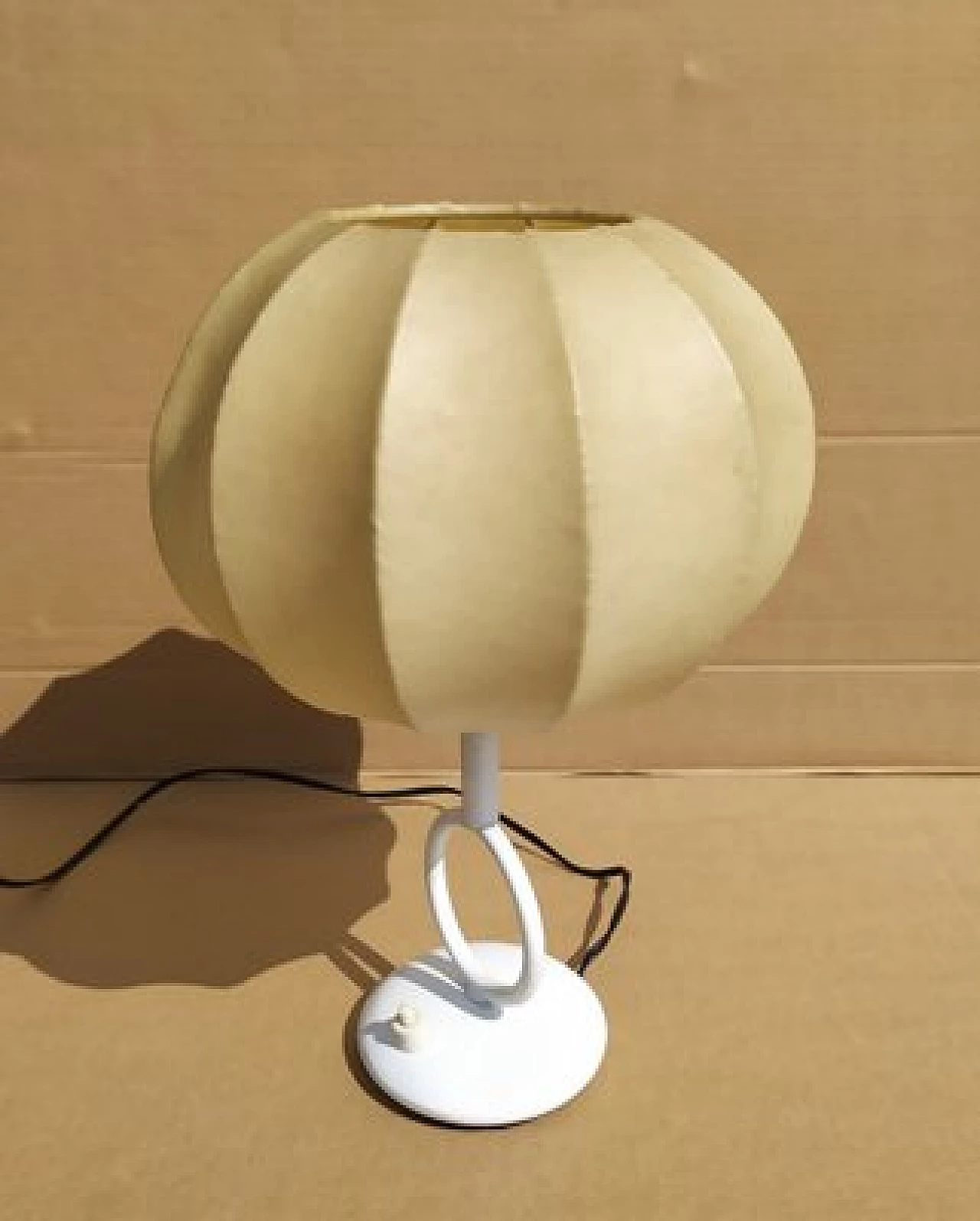 Lampada da tavolo in cocoon nello stile di Achille Castiglioni, anni '60 2