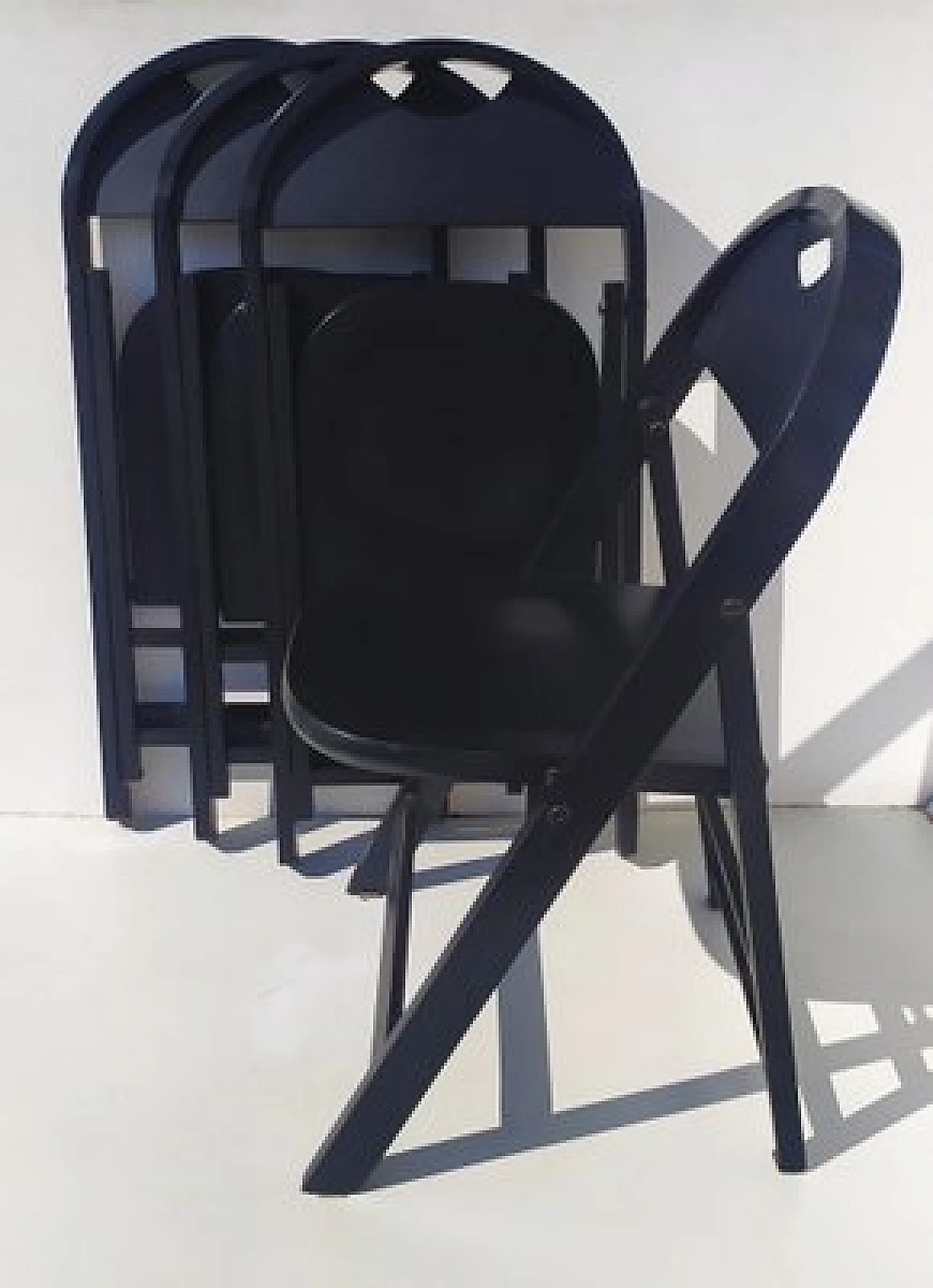 4 Tric chairs by Achille Castiglioni for BBB Bonacina, 1960s 3