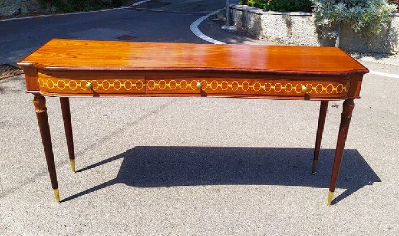 Teak console table by Paolo Buffa, 1940s 1