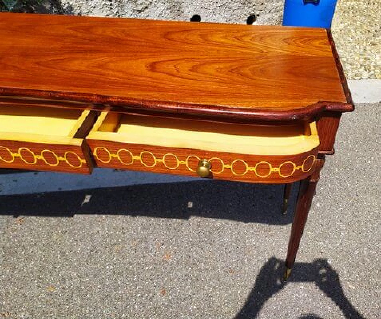 Teak console table by Paolo Buffa, 1940s 4