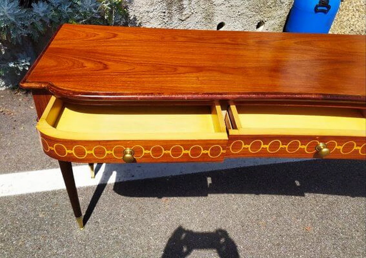 Teak console table by Paolo Buffa, 1940s 5