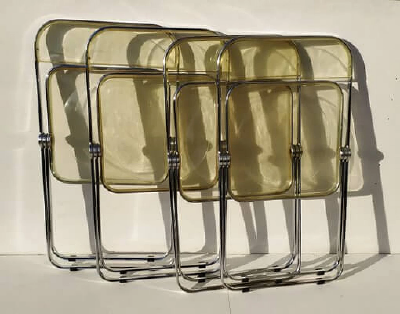 4 Plia chairs by Giancarlo Piretti for Anonima Castelli, 1960s 2