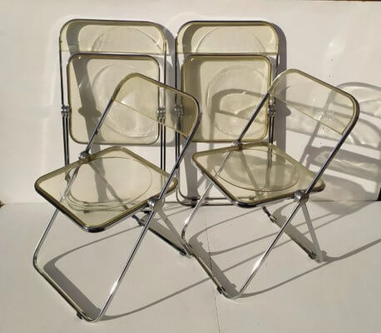 4 Plia chairs by Giancarlo Piretti for Anonima Castelli, 1960s 4