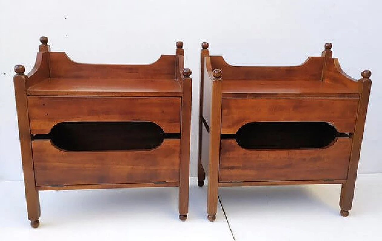 Pair of bedside tables attributed to Luigi Caccia Dominioni for Azucena, 1960s 1