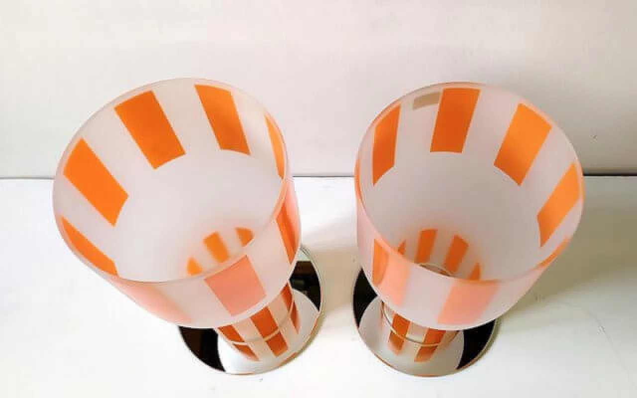 Coppia di vasi in vetro di James Irvine per Egizia, anni '90 3